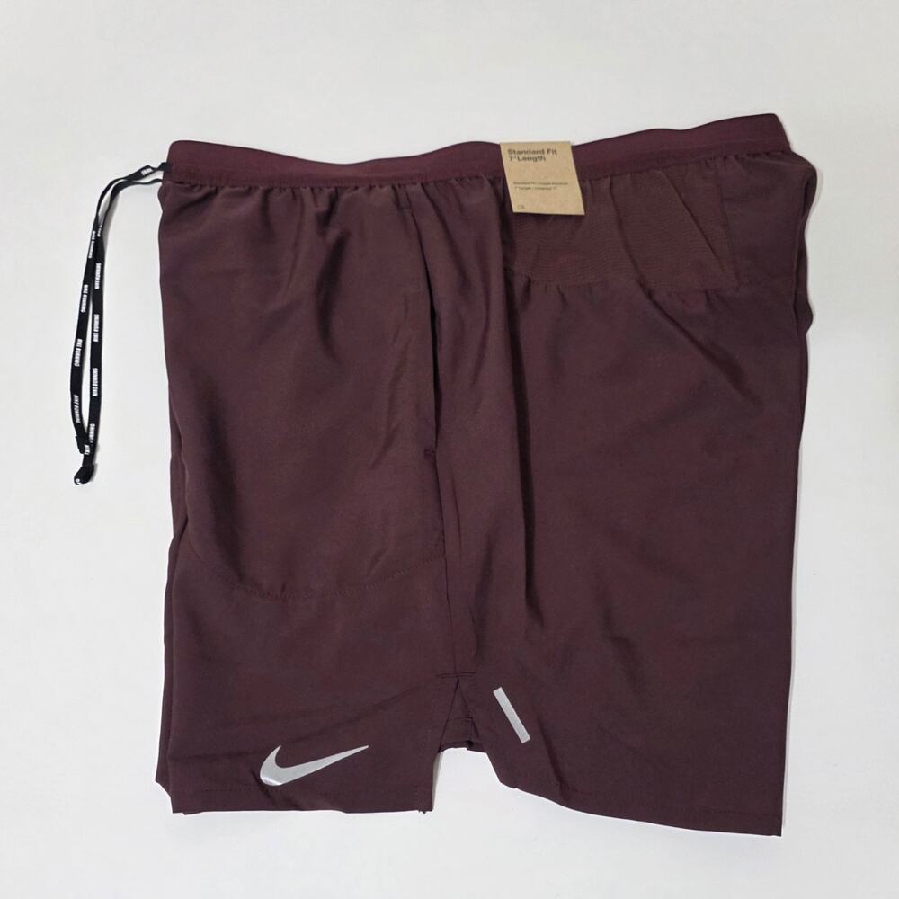 Nike Flex Stride 7" Brief-Lined Running Shorts CJ5471-653 Burgundy Men’s Size L